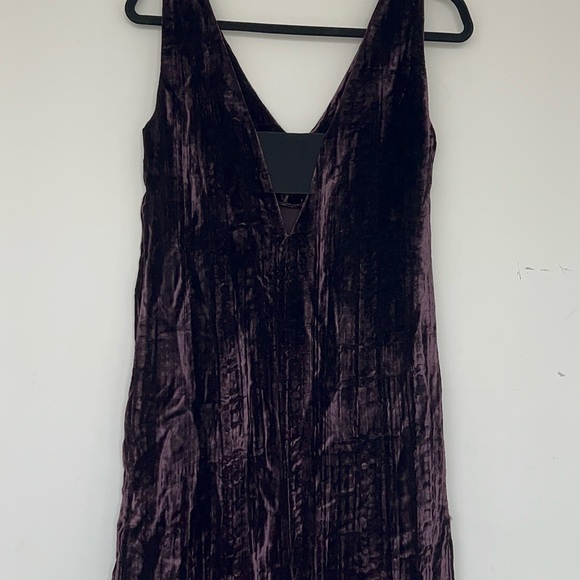 Vintage French connection purple crushed velvet shift dress - Picture 7 of 9